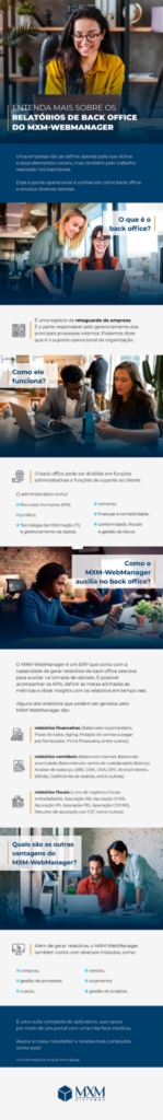 Entenda mais sobre os relatorios de back office do MXM WebManager